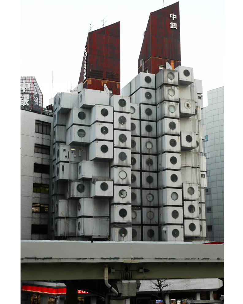 Japonská moderní architektura. Nakagin Capsule Tower. Foto Petr Horčička